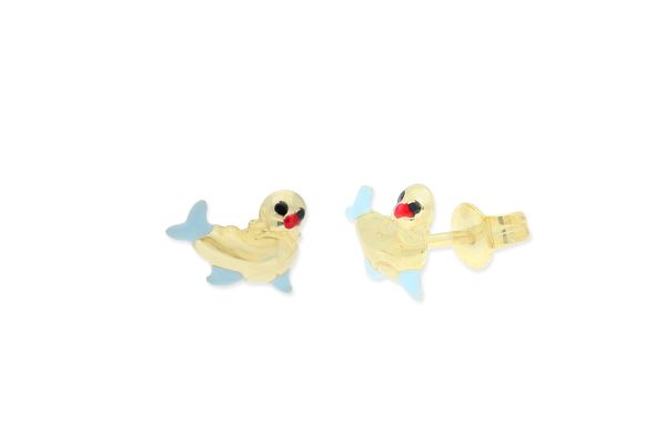 Kinder Ohrstecker Robbe • 375 Gold