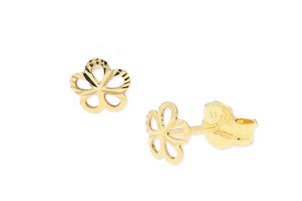 Kinder Ohrstecker Blume • 585 Gold