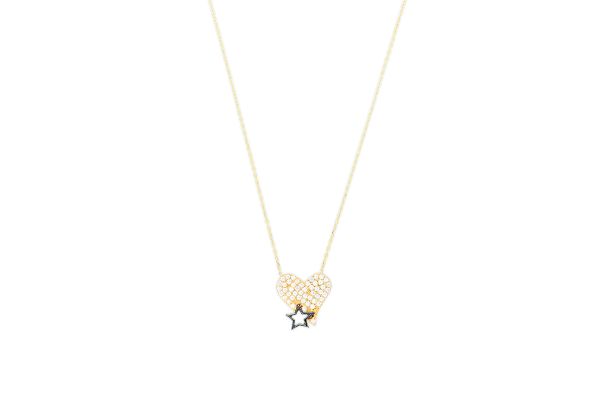 Collier Herz • 585 Gold • Diamanten