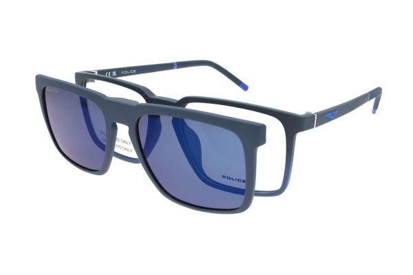 Police Brille SOLSTICE LITE 2 UPLL75 ABIP mit Magnet-Sonnenclip