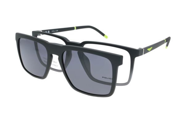 Police Brille SOLSTICE LITE 2 UPLL75 WT5P mit Magnet-Sonnenclip