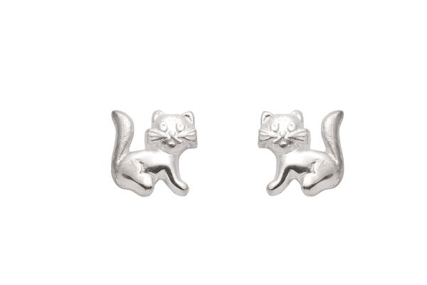 Kinder Ohrstecker Katze • 925 Silber