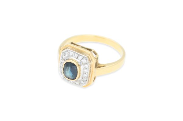 Ring • 585 Gold • Saphir • Diamanten