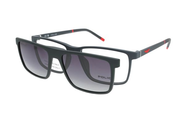 Police Brille SOLSTICE LITE 1 UPLL74 I41P mit Magnet-Sonnenclip