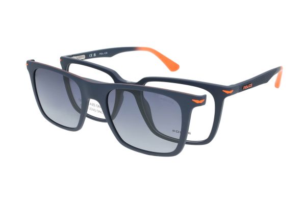 Police Brille CHAMP JR1 UK136 C03P mit Magnet-Sonnenclip