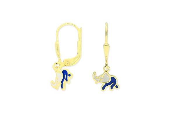 Kinder Ohrstecker Elefant • 333 Gold