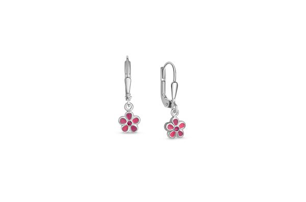 Ohrhänger Blume • 925 Silber • Kristall